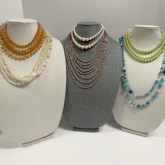 Jewelry - 6 Multi Strand Vintage to Modern Chokers and Necklaces